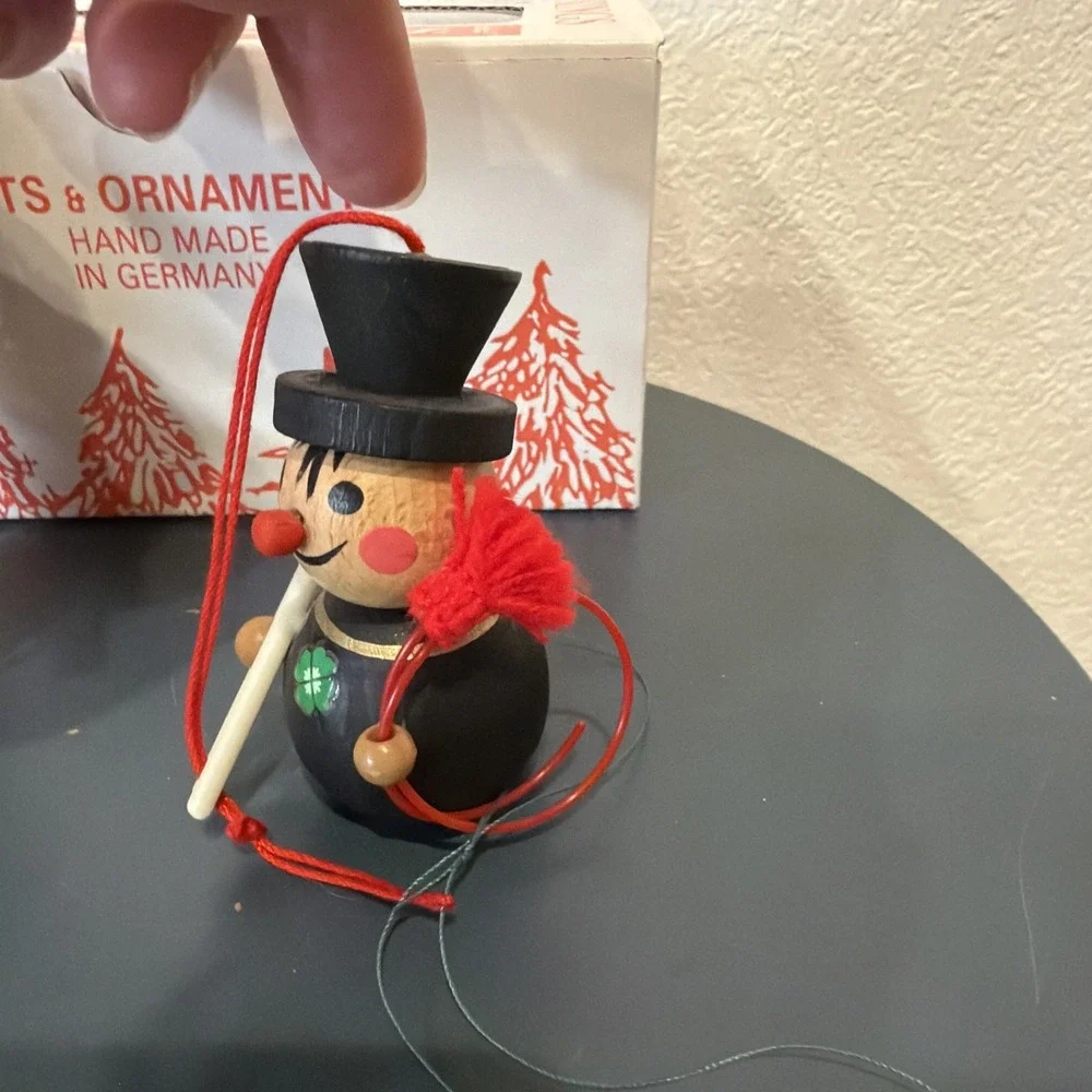 Two Steinbach Chimney Sweeps Ornaments Brothers Erzgebirge Schornsteinfeger Vtg